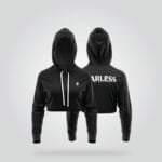 Black Cropped Hoodie