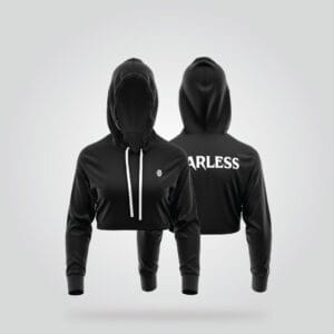 Black Cropped Hoodie