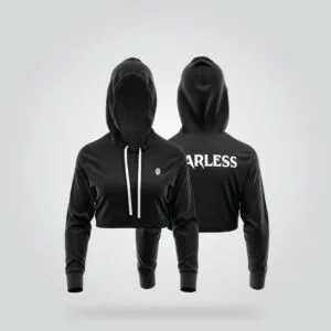 Black Cropped Hoodie