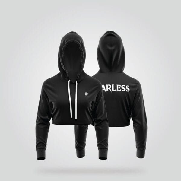 Black Cropped Hoodie