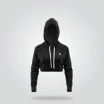 Black Cropped Hoodie