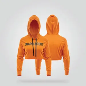 Orange Cropped Hoodie