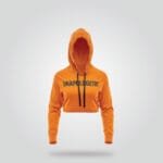 Orange Cropped Hoodie