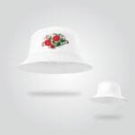 White Floral Bucket Hat