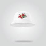 White Floral Bucket Hat