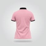 Women’s Half Sleeve Polo Shirt – Pink & Black