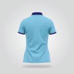 Women’s Half Sleeve Polo Shirt – Light Blue & Navy