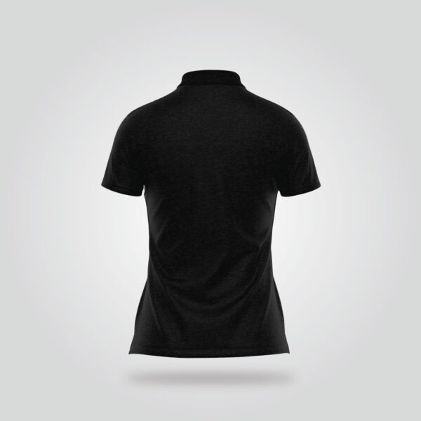Women’s Half Sleeve Polo Shirt – Black - Image 4