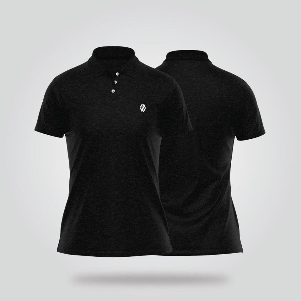 Women’s Half Sleeve Polo Shirt – Black