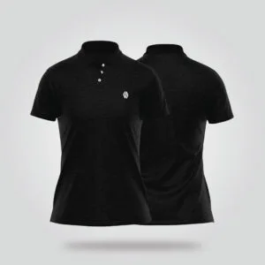 Women’s Half Sleeve Polo Shirt – Black