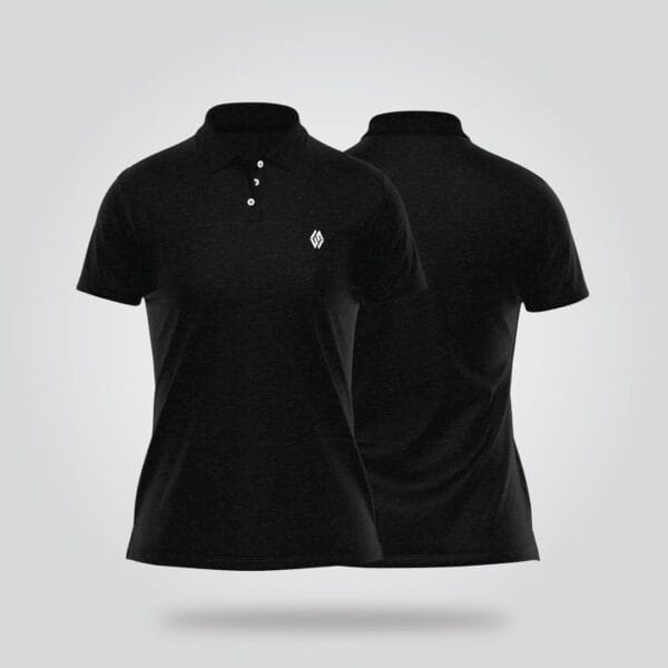 Women’s Half Sleeve Polo Shirt – Black