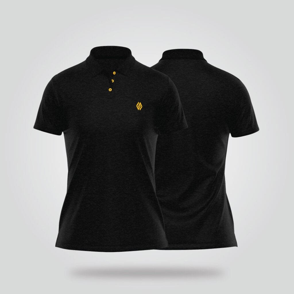 Women’s Half Sleeve Polo Shirt – Black