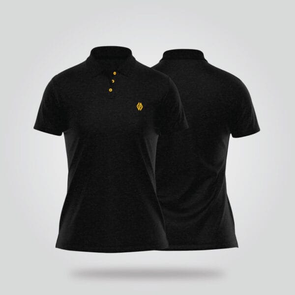 Women’s Half Sleeve Polo Shirt – Black