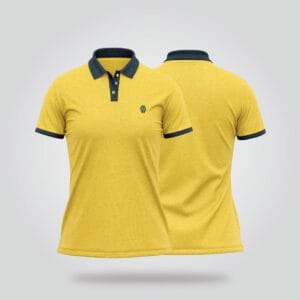 Women’s Half Sleeve Polo Shirt – Mustard & Charcoal