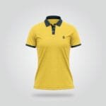 Women’s Half Sleeve Polo Shirt – Mustard & Charcoal