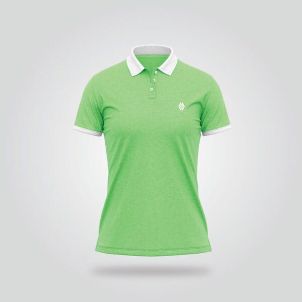 Women’s Half Sleeve Polo Shirt – Mint Green - Image 3