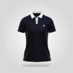 Women’s Half Sleeve Polo Shirt – Dark Navy & White