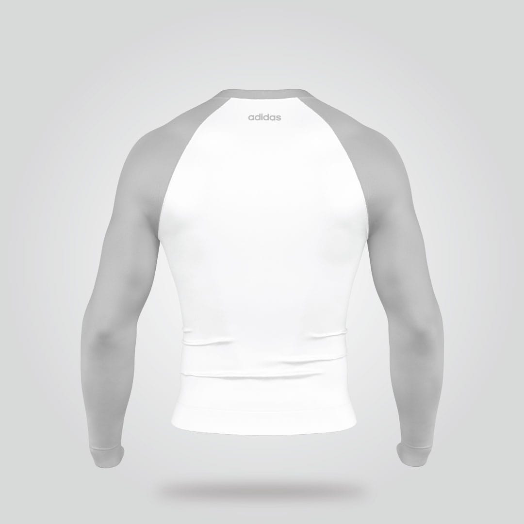 Grey & White Compression Shirt - Image 3