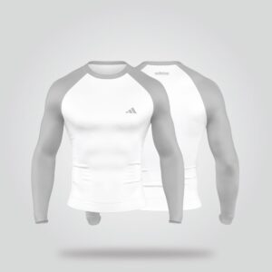 Grey & White Compression Shirt