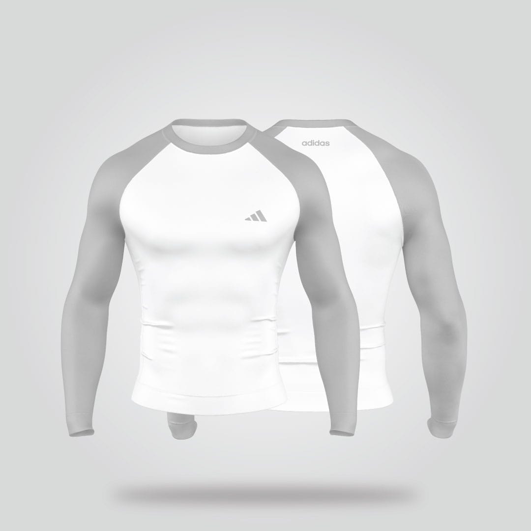 Grey & White Compression Shirt