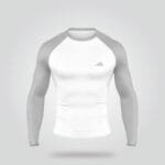 Grey & White Compression Shirt