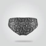 Elegant Black Floral Bikini Bottom
