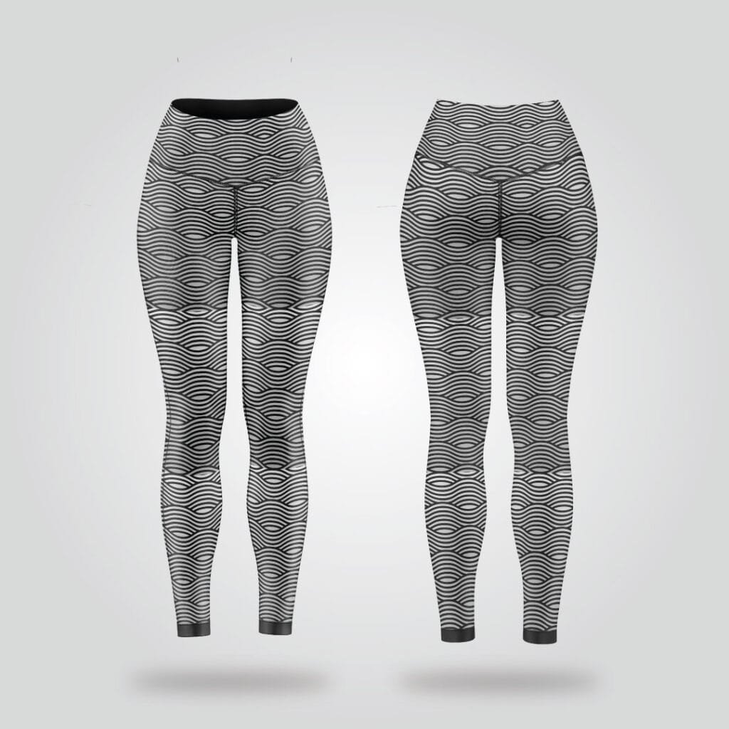 Monochrome WaveFlow Leggings