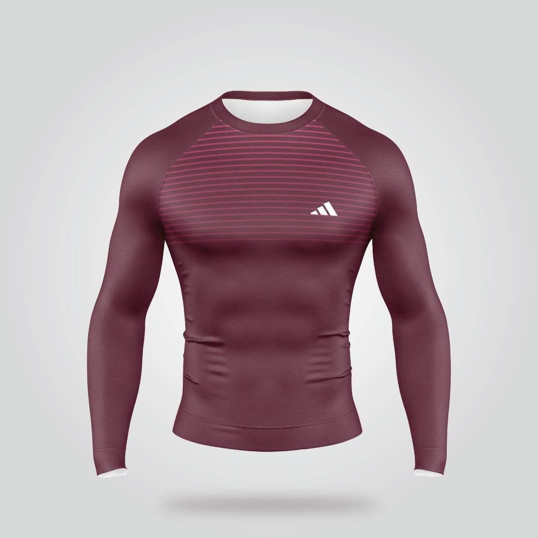 Maroon Compression Training Shirt - Image 2