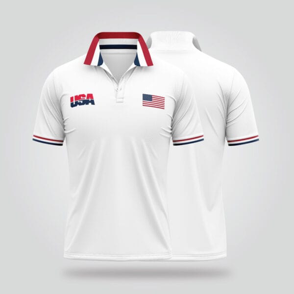 USA Polo Shirt – White