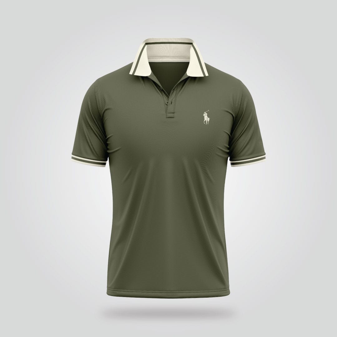 Classic Olive Polo Shirt - Image 2