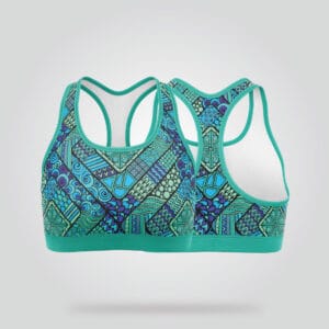Tribal Teal Women’s Sports Bra