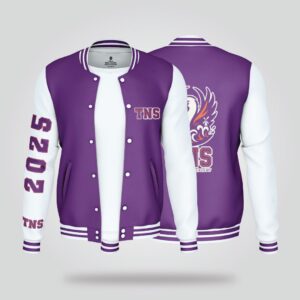 Purple White Varsity Jacket