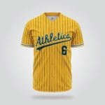 Oakland Athletics Gold Pinstripe Baseball Jersey