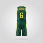 Australia National Green Basketball Uniform