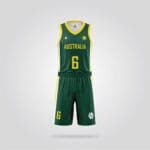 Australia National Green Basketball Uniform