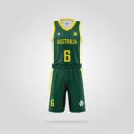 Australia National Green Basketball Uniform
