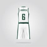 Australia Classic White Basketball Uniform