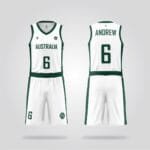 Australia Classic White Basketball Uniform