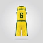 Australia National Gold Basketball Uniform