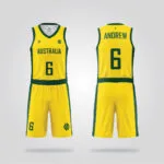 Australia National Gold Basketball Uniform