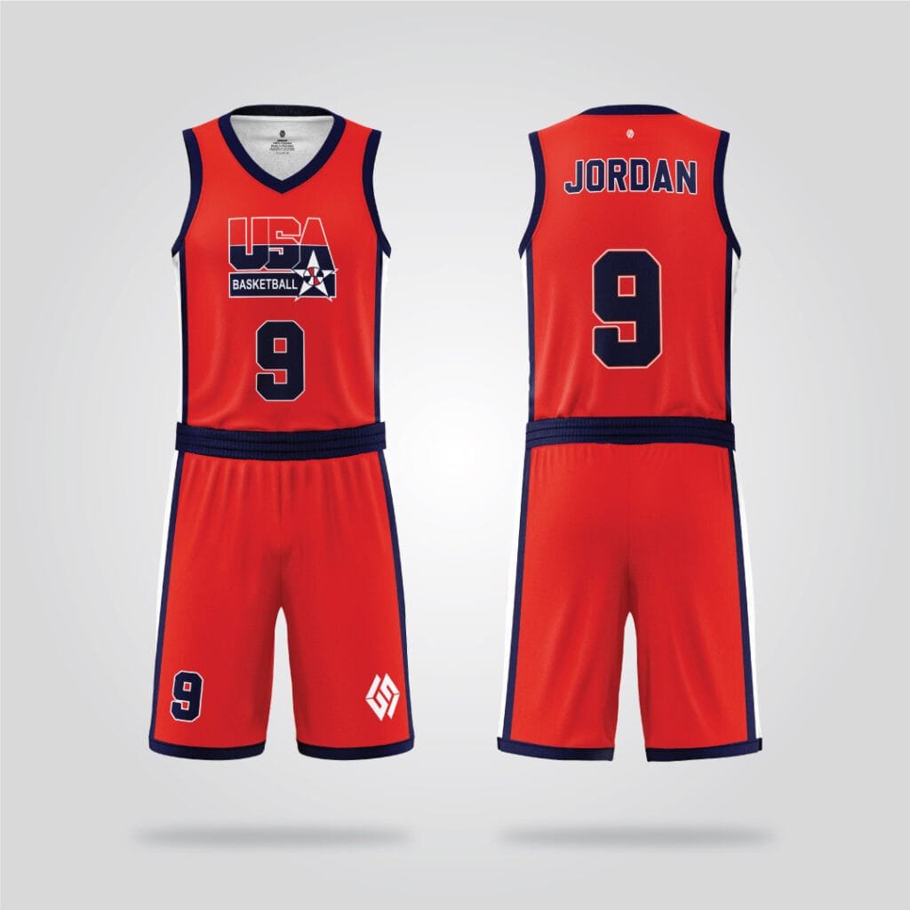 USA Classic Red Basketball Uniform