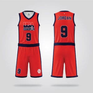USA Classic Red Basketball Uniform