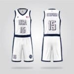 USA Classic White Basketball Uniform