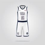 USA Classic White Basketball Uniform