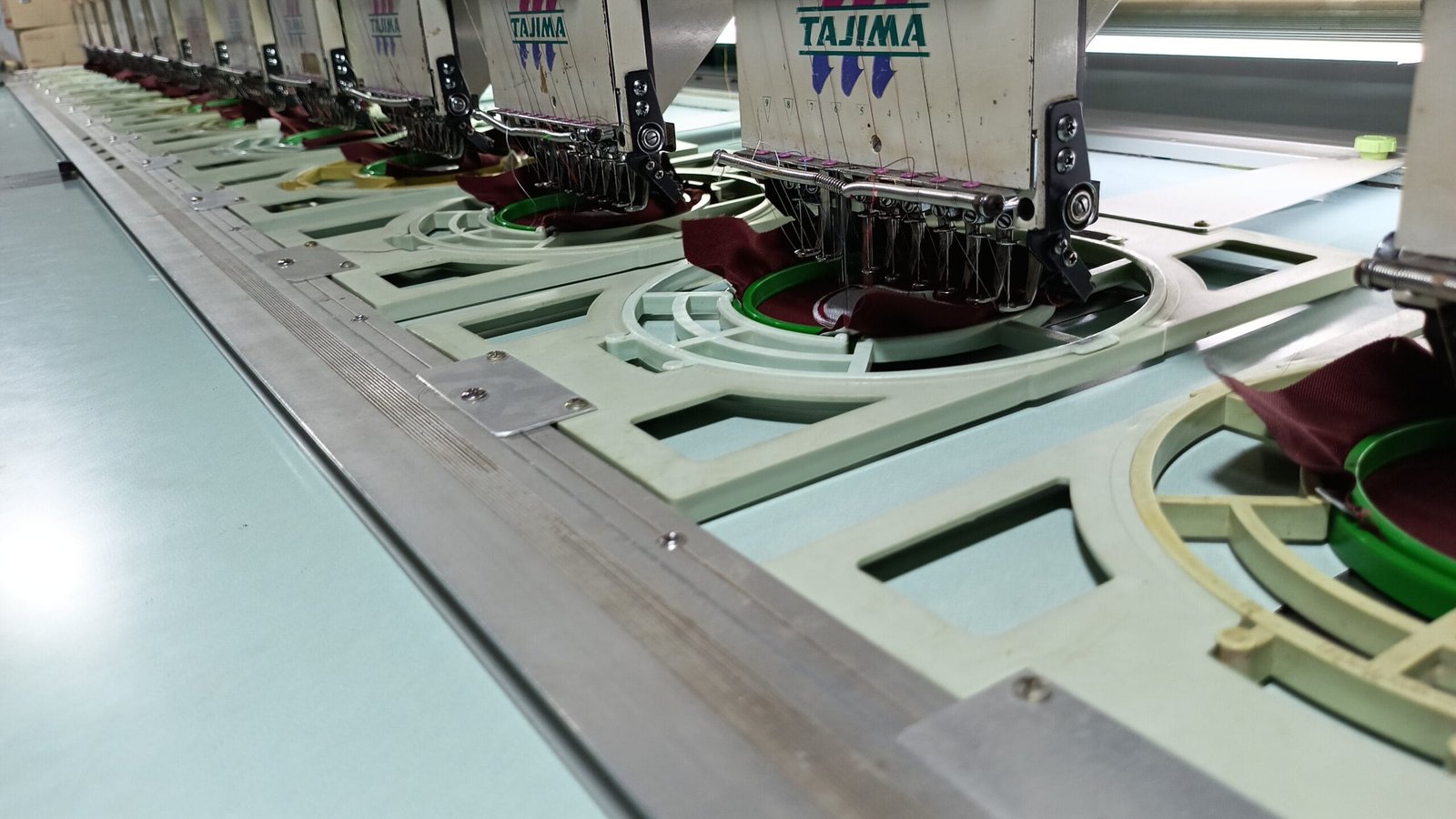 Sportswear embroidery production at Mississippi Sports Wear